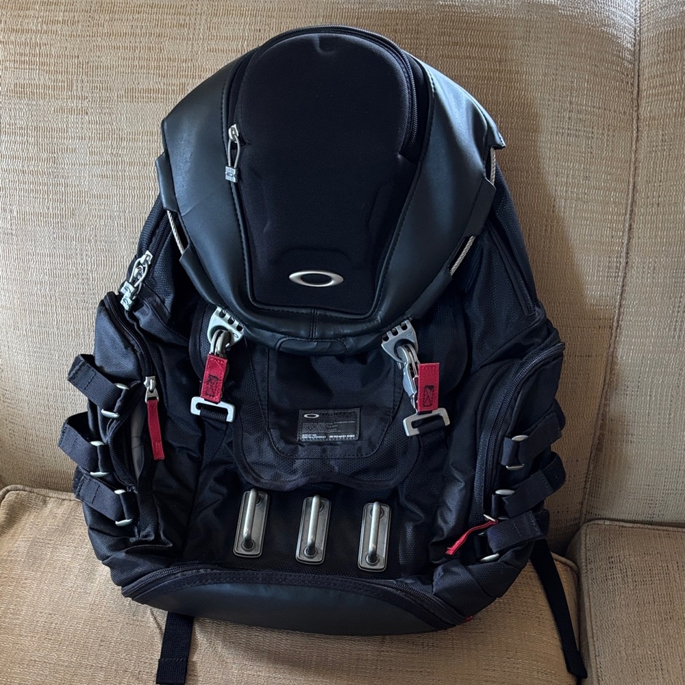 Oakley Black and Red Men's Backpack